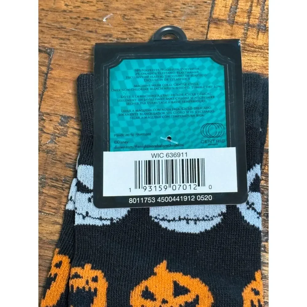 Disney Nightmare Before Christmas Ladies Jack Skellington Pumpkin Socks 4-10 NWT